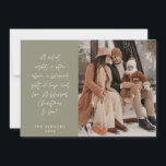 Tarjeta Festiva Religiosa, Feliz Navidad, Foto de la Familia Crist<br><div class="desc">Religiosos, cristianos, Navidades más graciosos, saludo de temporada, festividad más feliz, navidad feroz, eucalipto con temática verde. ( Una noche silenciosa, una estrella arriba, un bendito regalo de esperanza y amor. ¡Un Navidad bendito para ti! ) Celebra la temporada con esta tarjeta de foto familiar (impresa y/o digital, saludo enviado...</div>