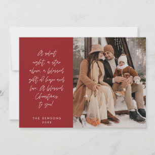 Tarjeta Festiva Religiosa, Feliz Navidad, Foto de la Familia Crist