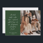 Tarjeta Festiva Religiosa, Feliz Navidad, Foto de la Familia Crist<br><div class="desc">Religiosos, cristianos, Navidades más graciosos, saludo de temporada, festividad más feliz, navidad feliz, temática verde. ( Una noche silenciosa, una estrella arriba, un bendito regalo de esperanza y amor. ¡Un Navidad bendito para ti! ) Celebra la temporada con esta tarjeta de foto familiar (impresa y/o digital, saludo enviado por correo...</div>