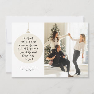 Tarjeta Festiva Religioso, Feliz Navidad, Foto de Familia Cristian