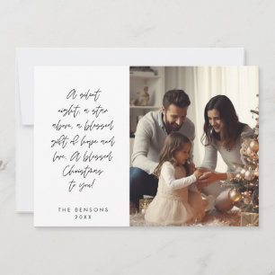 Tarjeta Festiva Religioso, Feliz Navidad, Foto de Familia Cristian