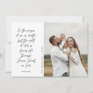 Tarjeta Festiva Religioso, Feliz Navidad, Foto de Familia Cristian