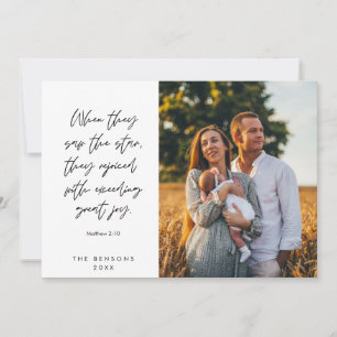 Tarjeta Festiva Religioso, Feliz Navidad, Foto de Familia Cristian