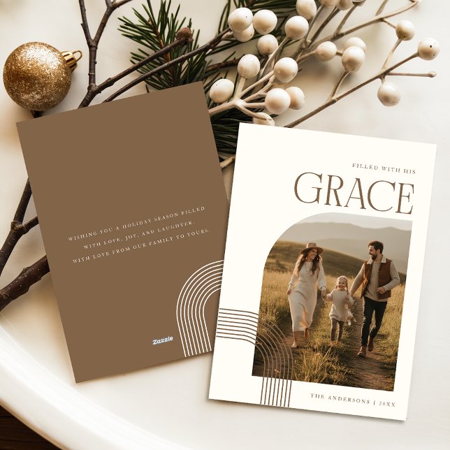 Tarjeta Festiva Religious Christian Family Arch Photo Christmas (Subido por el creador)