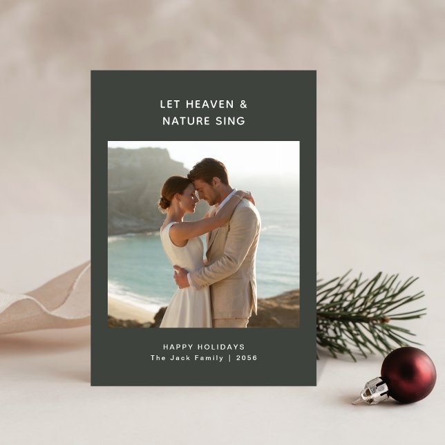 Tarjeta Festiva Religious Christmas | Dark Dusky Nelywed Photo (Subido por el creador)