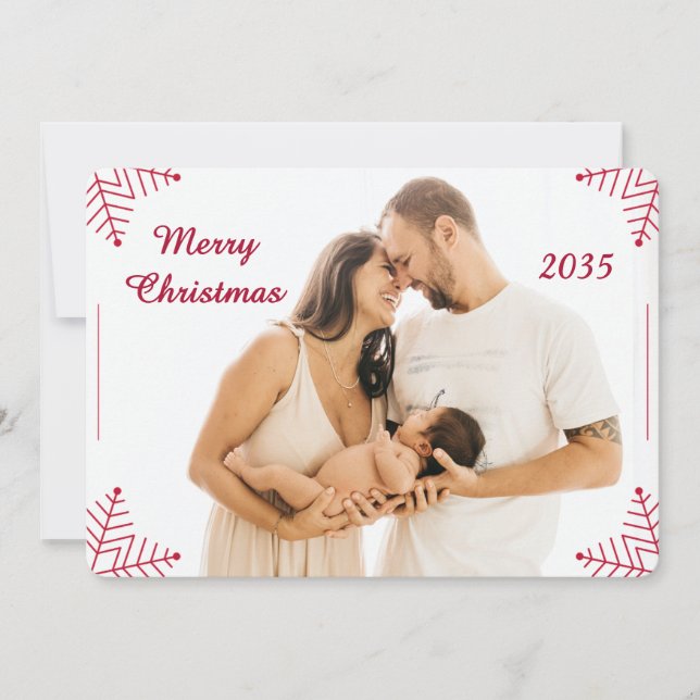 Tarjeta Festiva Religious Christmas Photo Card with Scripture  (Anverso)