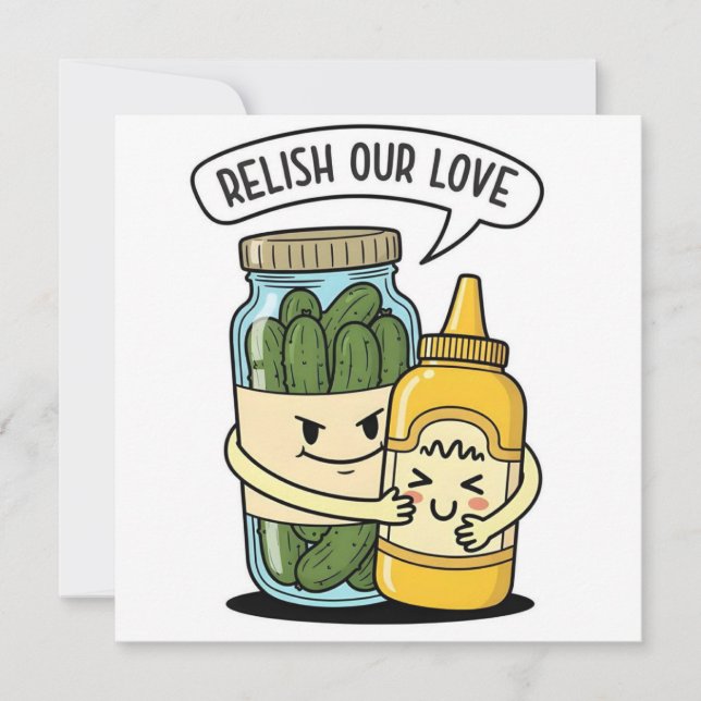 Tarjeta Festiva Relish Our Love Flat Holiday Card (Anverso)
