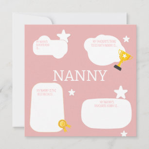 Tarjeta Festiva Rellene el día de la madre de la niñera 