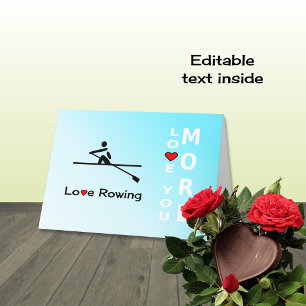 Tarjeta Festiva Remando amor romántico y San Valentín