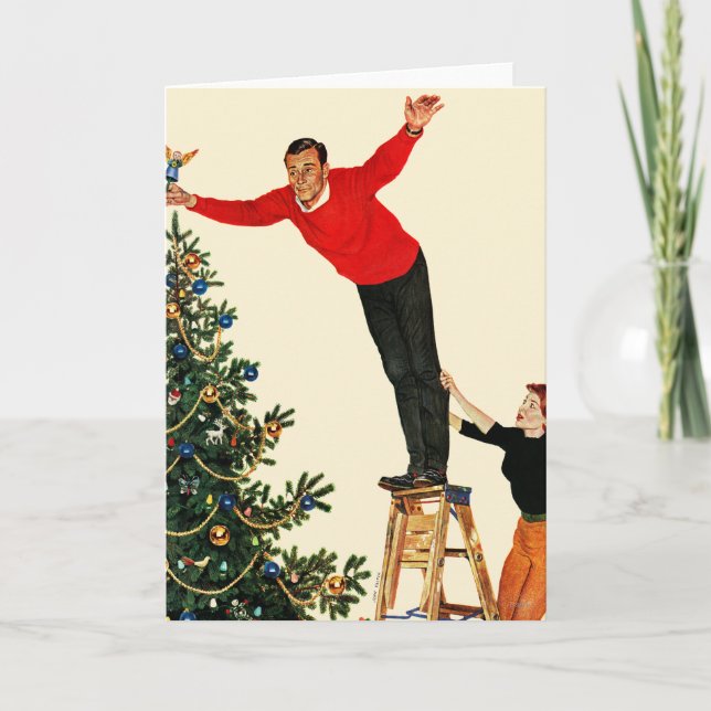 Tarjeta Festiva Rematar el árbol (Anverso)