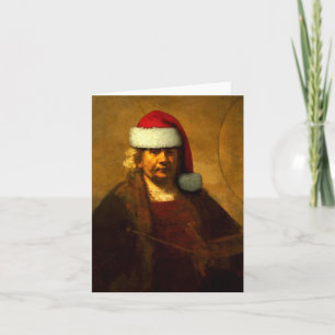 Tarjeta Festiva Rembrandt Santa Note Card