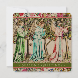 Tarjeta Festiva Remix Floral Vintage de Ángeles