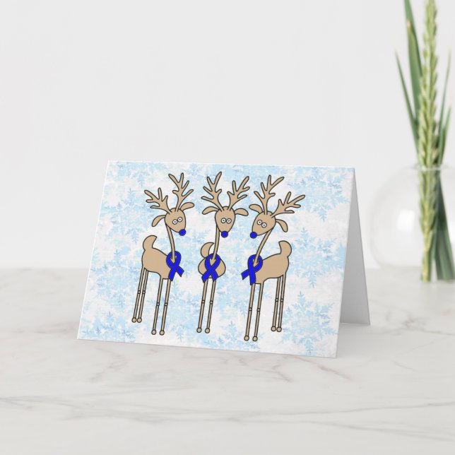 Tarjeta Festiva Reno de Blue Ribbon (Anverso)