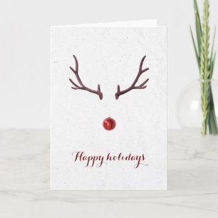 Tarjeta Festiva Reno divertido minimalista