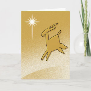 Tarjeta Festiva Reno estilizado