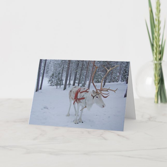 Tarjeta Festiva Reno feliz (Anverso)