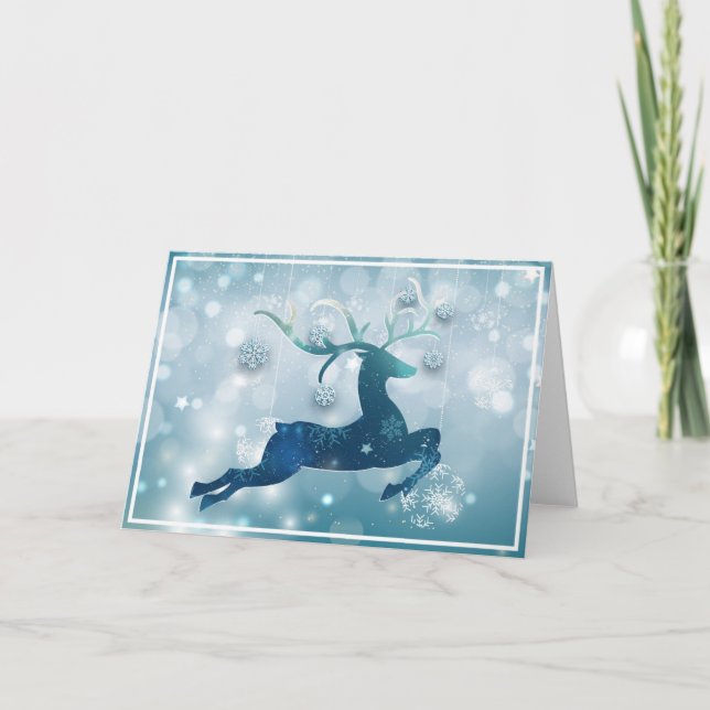 Tarjeta Festiva Reno hermoso (Anverso)
