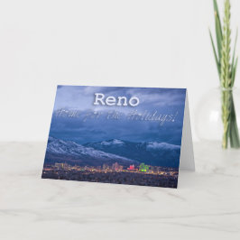 Tarjeta Festiva Reno Nevada sazona saludos