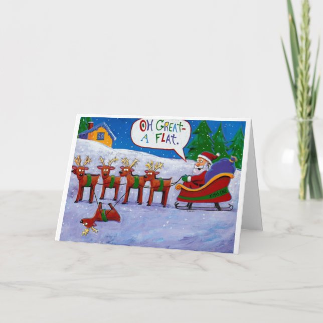 Tarjeta Festiva Reno plano (Anverso)