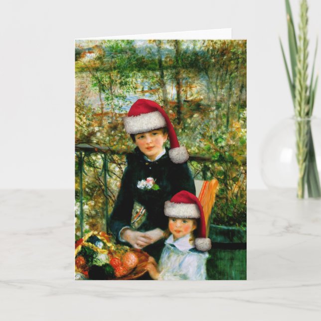Tarjeta Festiva Renoir Santa Greeting Card (Anverso)