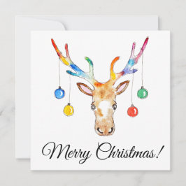 Tarjeta Festiva Renos Coloridos
