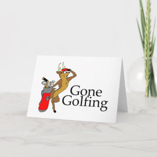 Tarjeta Festiva Renos de golf