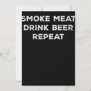 Tarjeta Festiva Repetición de bebida de carne de humo   Amantes di