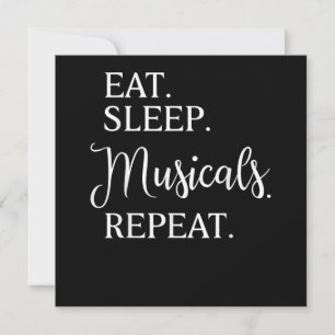 Tarjeta Festiva Repetir el sueño de los musicales