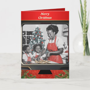 Tarjeta Festiva Repostería navideña vintage
