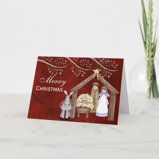 Tarjeta Festiva Reproducción de navidades (Anverso)