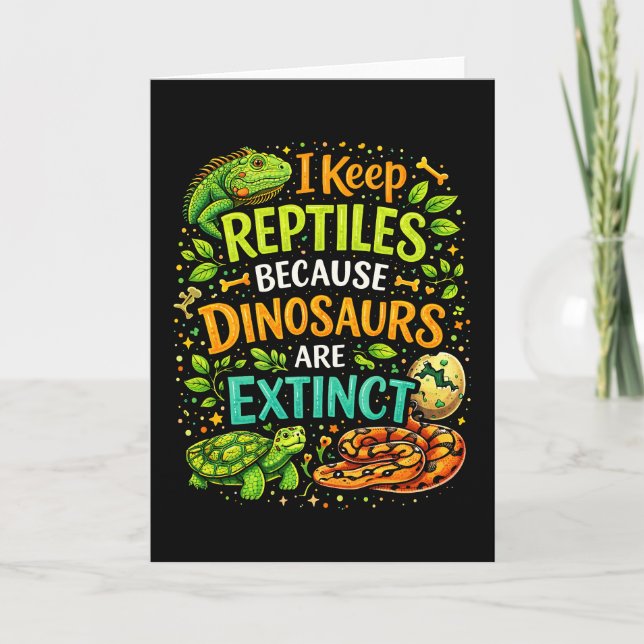 Tarjeta Festiva Reptiles Rule (Anverso)