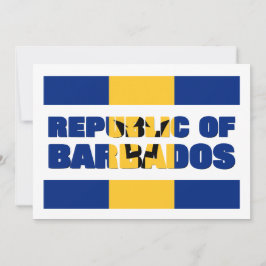 Tarjeta Festiva REPÚBLICA personalizado DE BARBADOS