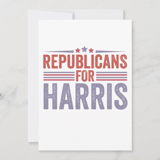 Tarjeta Festiva Republicanos Por Elecciones Harris 2024 (Anverso)