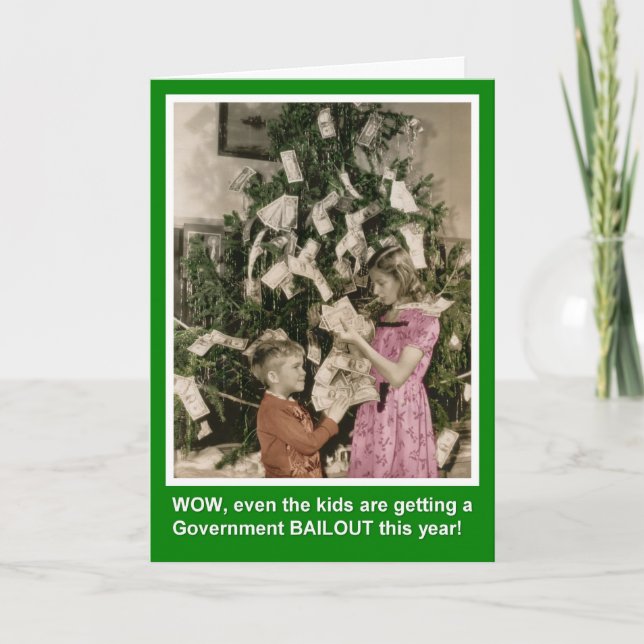 Tarjeta Festiva Rescate de navidades para niños (Anverso)