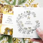 Tarjeta Festiva Reseña de año de Collage de fotos de 8 navidades<br><div class="desc">Navidades pasaron ocho años en la revisión de la tarjeta de vacaciones de época</div>