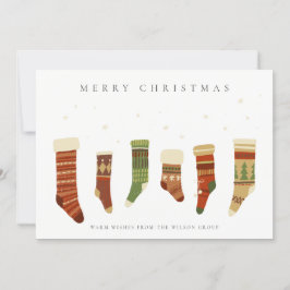 TARJETA FESTIVA RESERVAS EMPRESARIALES DE NAVIDADES VERDES ROJOS