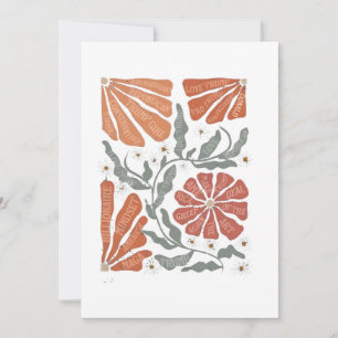 Tarjeta Festiva RESISTIR la protesta política floral contra Trump