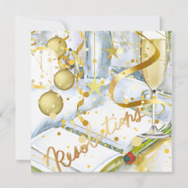 Tarjeta Festiva Resoluciones de Año Nuevo