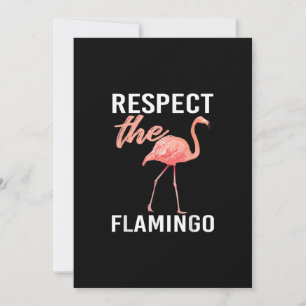 Tarjeta Festiva Respeto Al Flamingo Funny Flamingo Lover