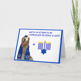 Tarjeta Festiva Resplandor de oro de Jánuca