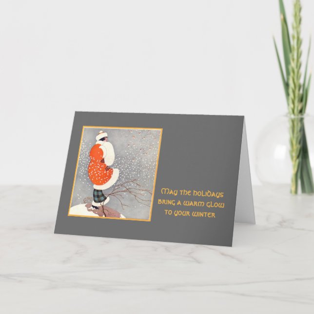 Tarjeta Festiva Resplandor del día de fiesta (Anverso)