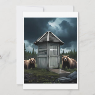 Tarjeta Festiva Restaurante - Camping Bear Outhouse