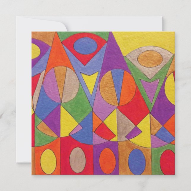 Tarjeta Festiva Resumen Acrílico 1 (Anverso)