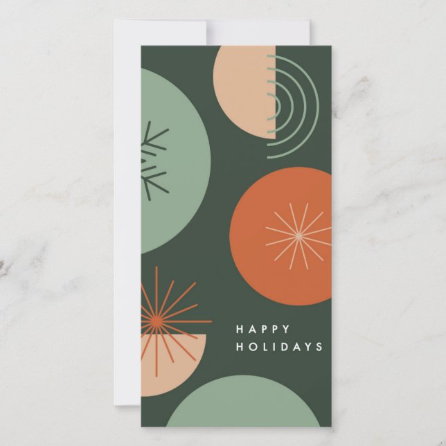 Tarjeta Festiva Resumen de los círculos de vacaciones (Anverso)