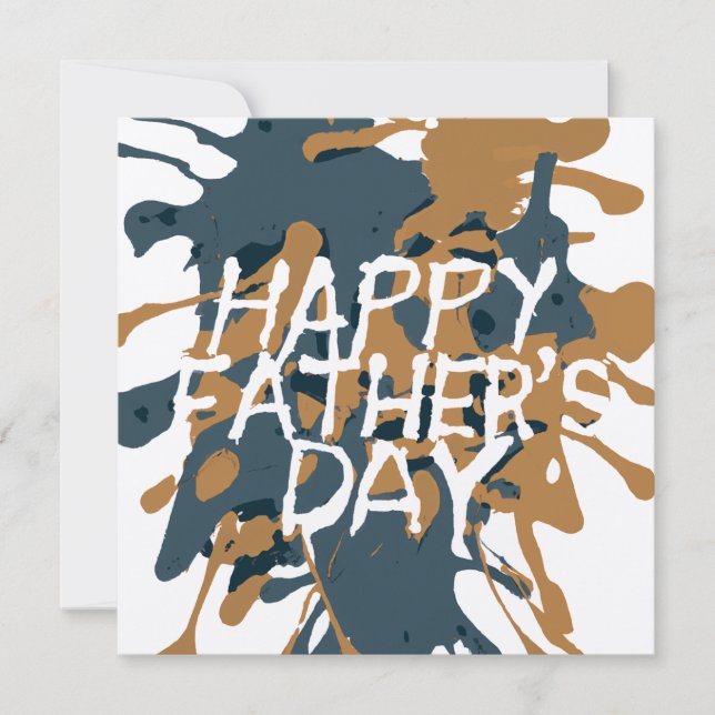 Tarjeta Festiva Resumen del Día del Padre Artsy (Anverso)
