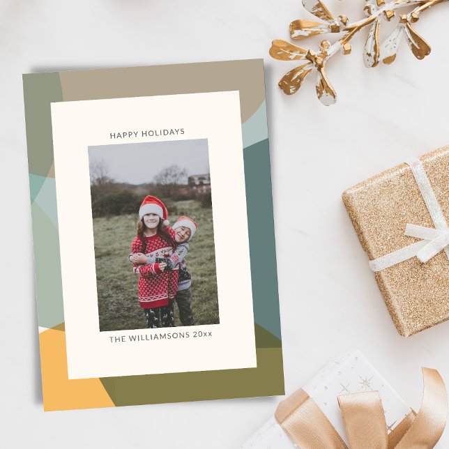 Tarjeta Festiva Resumen moderno Arte Sage Verde Foto Verde azulada (Subido por el creador)