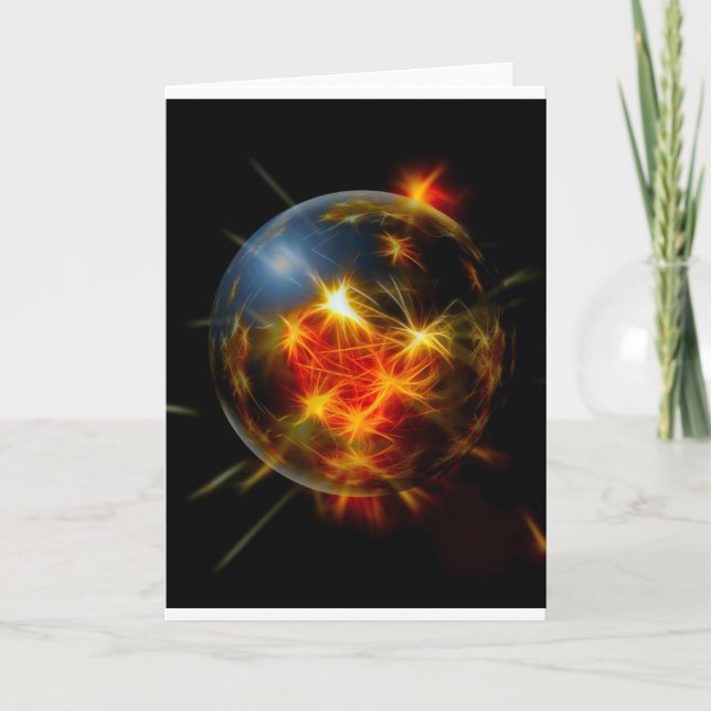 Tarjeta Festiva Resumen Navidades Pelota de decoración (Anverso)