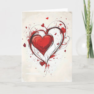 Tarjeta Festiva Resumen rojo del calor