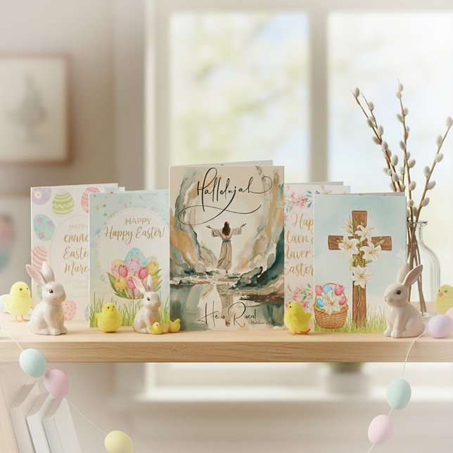 Tarjeta Festiva Resurrección de Cristo pintando Pascua (Subido por el creador)