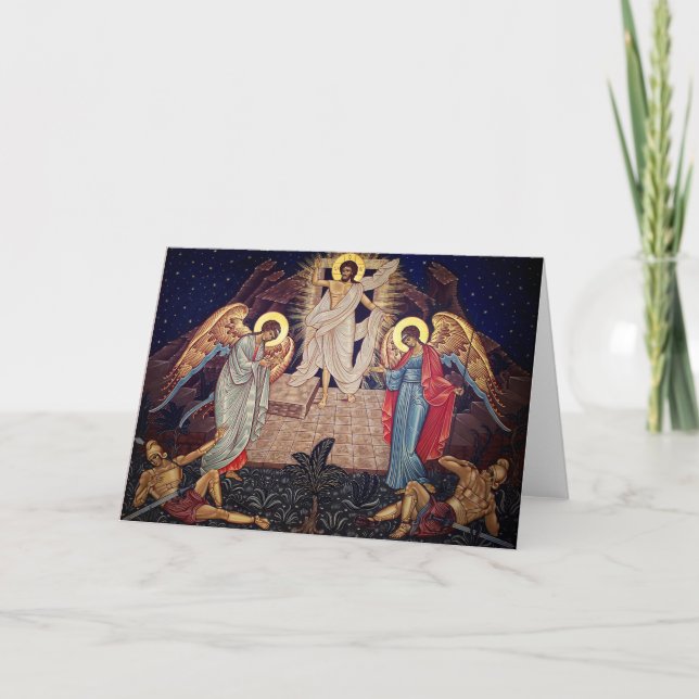 Tarjeta Festiva Resurrección de nuestro Señor Jesucristo, Icono de (Anverso)